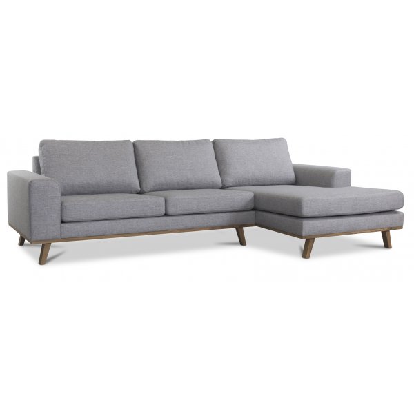 Stockholm Diwansofa grau/Eiche - Rechts