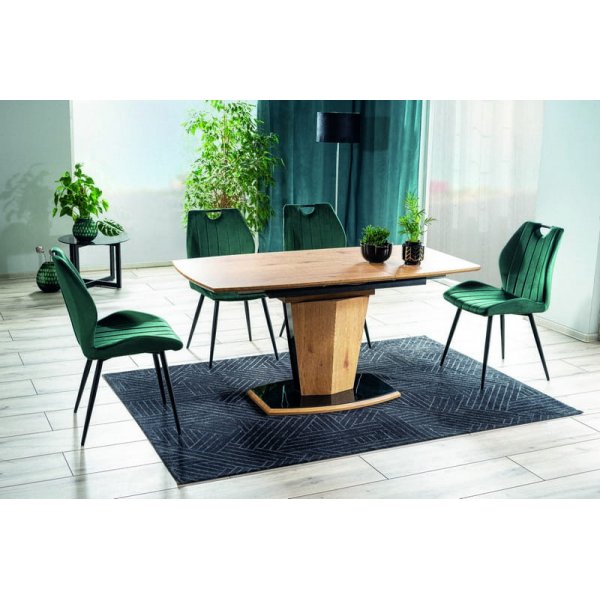 Houston Esstisch 120-160 cm - Eiche/schwarz