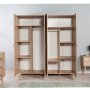 Imaj Kleiderschrank - Sonoma-Eiche/Rot
