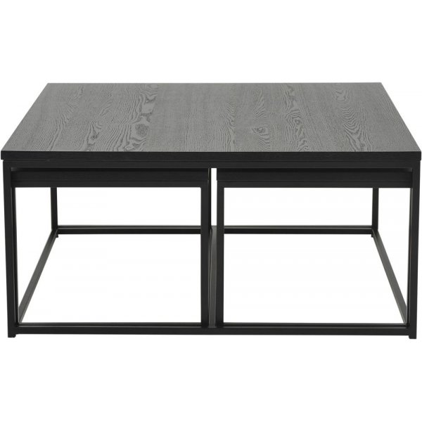 Natalie Couchtisch-Set 90x90 | 85x44 cm - Schwarz