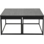 Natalie Couchtisch-Set 90x90 | 85x44 cm - Schwarz