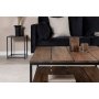 Herren-Couchtisch 80 x 80 cm - Braun/Schwarz