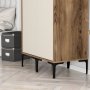 Kumsal Kleiderschrank 6 Walnuss/Creme