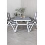 Virya Outdoor-Essgruppe mit 6 Albany-Stühlen - Weiß/Grau