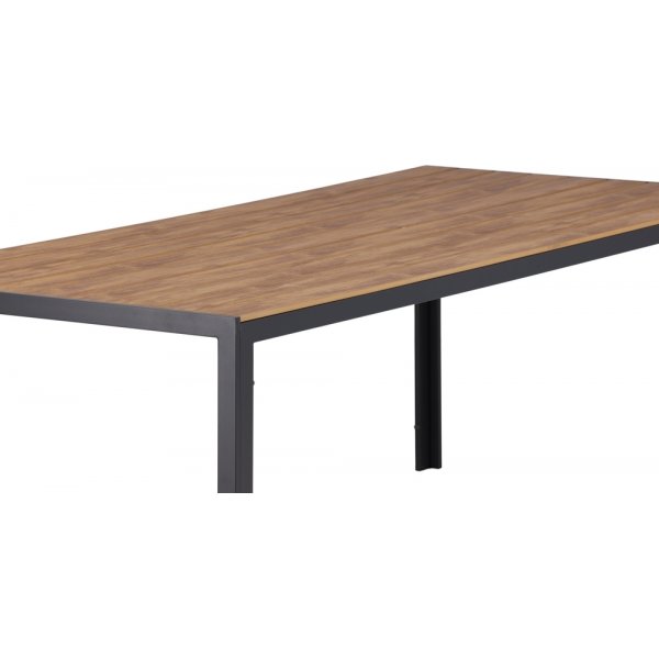 Gartentisch 205 x 90 cm schwarz/natur - Copacabana