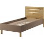 Lenny Bettgestell 90 x 200 cm - Artisan Eiche/Beige/Trüffel