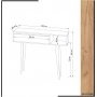 Oseyo Beistelltisch 100 x 30 cm - Eiche/weiß
