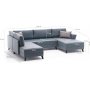Efsun U-Bettsofa - Burgund