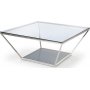 Couchtisch Puerto 100 x 100 cm - Rauchglas
