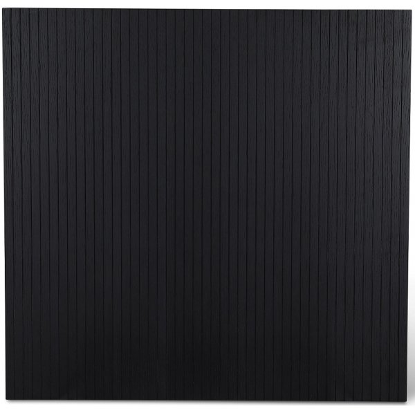 Volumen-Kopfteil aus schwarz gebeizter Eiche, 120 x 90 cm + Möbelfüße