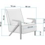 Larus-Sessel - Grau/Walnuss