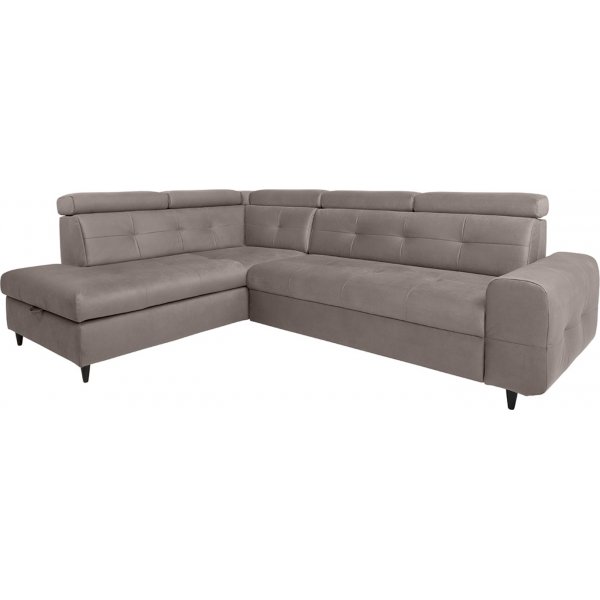 Matras Ecksofa mit offenem Ende links - Grau