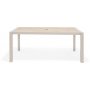 Urbanite-Essgruppe mit Esstisch 160 cm und 6 stapelbaren Esszimmerstühlen - Beige