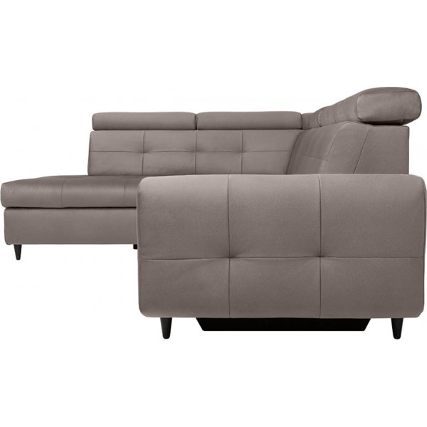 Matras Ecksofa mit offenem Ende links - Grau