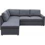 Schlafsofa Dream mit Stauraum (Ecksofa) rechts - Dark Grey