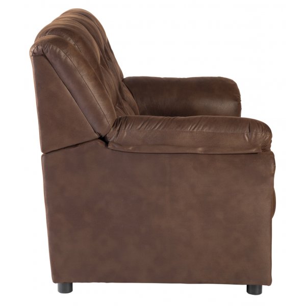 Vera 3-Sitzer-Sofa aus brauner Mikrofaser