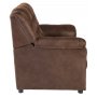 Vera 3-Sitzer-Sofa aus brauner Mikrofaser