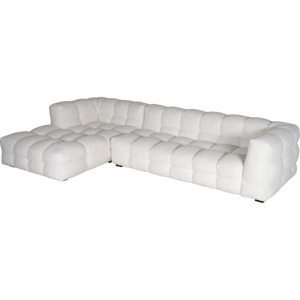Diwansofa Bouclè cremeweiß 322 cm