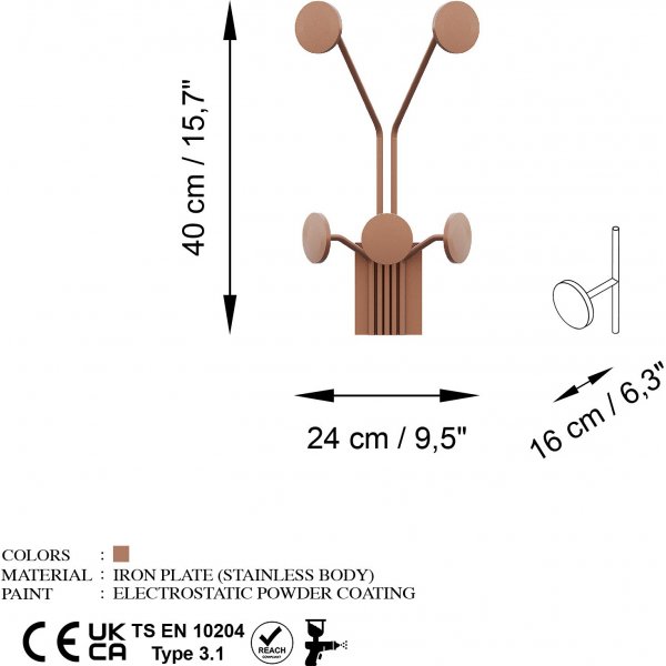 Giraffen-Kleiderbügel - Kupfer