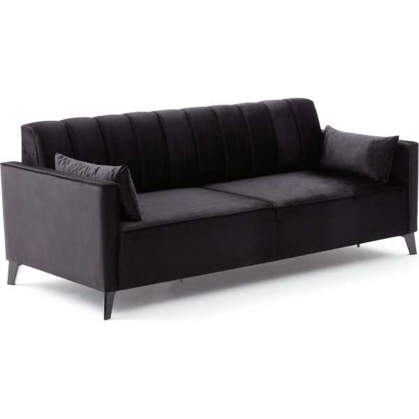 3-Sitzer-Schlafsofa - Schwarz