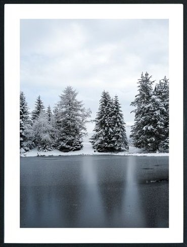 Posterworld - Motiv Gefrorener See - 50x70 cm