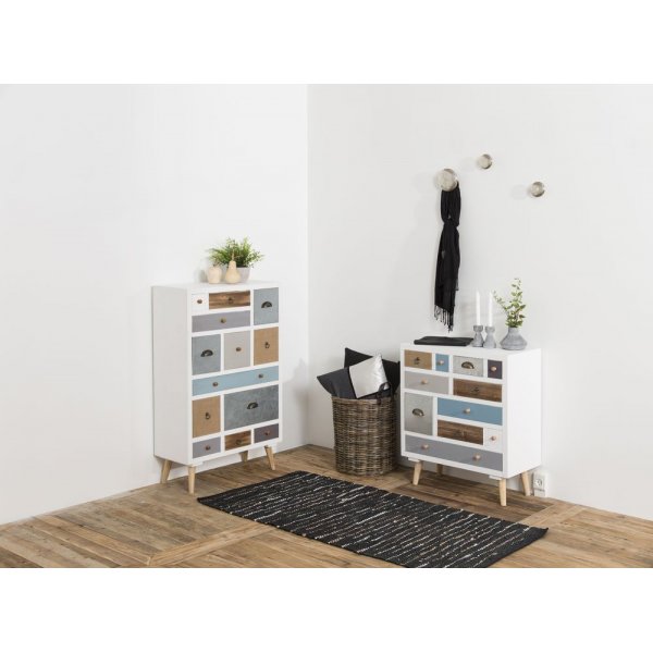 Thais Kommode - Weiß/Multi