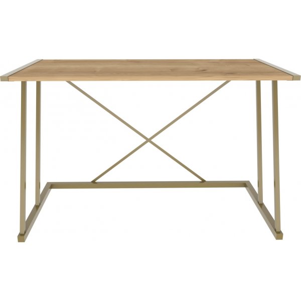 Adelaide Schreibtisch 114 x 60 cm - Gold/Eiche