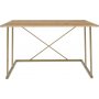 Adelaide Schreibtisch 114 x 60 cm - Gold/Eiche