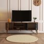 Exxen Medienbank 150 cm - Walnuss/Anthrazit