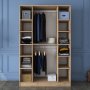 Baden Kleiderschrank 16 - Nussbaum/weiß