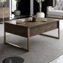 Lux Couchtisch 90 x 60 cm - Walnuss/Gold
