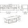 Asal Medienbank 120 cm - Gold/Weiß