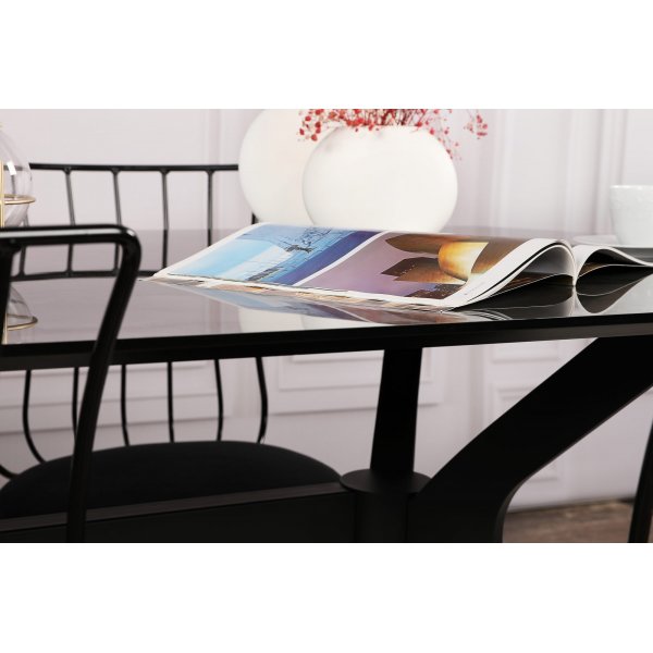 Ares Esstisch 180 x 80 cm - Schwarz