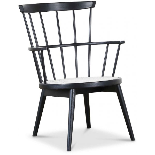 Scoop Lounge Sessel - Schwarz / Rattan