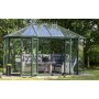 Wembley verstellbares Ecksofa mit Tisch - Leichtes synthetisches Rattan