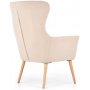 Lise Ohrensessel - Beige (Stoff) / Holz