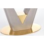 Valentino Esstisch 160-220 x 90 cm - Grauer Marmor/Hellgrau/Gold