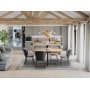 Mercy Esstisch 120-160 x 120 cm - Eiche/Schwarz
