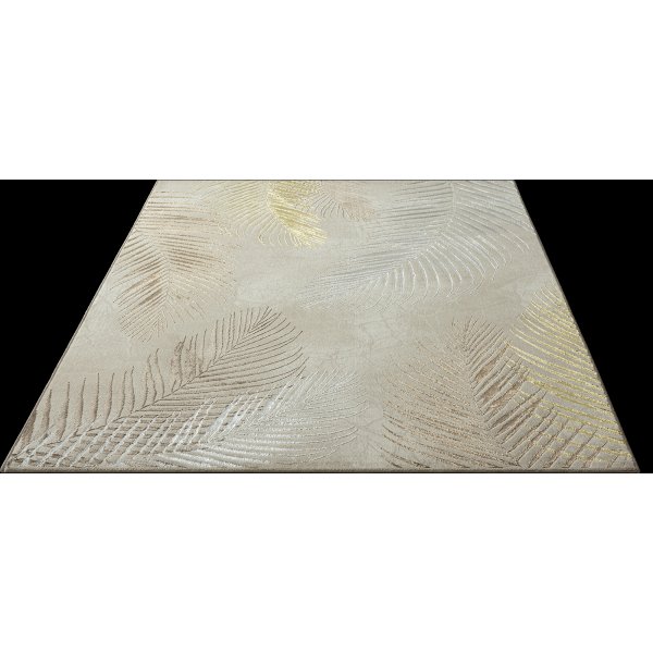 Creation Leaf maschinengewebter Teppich Creme