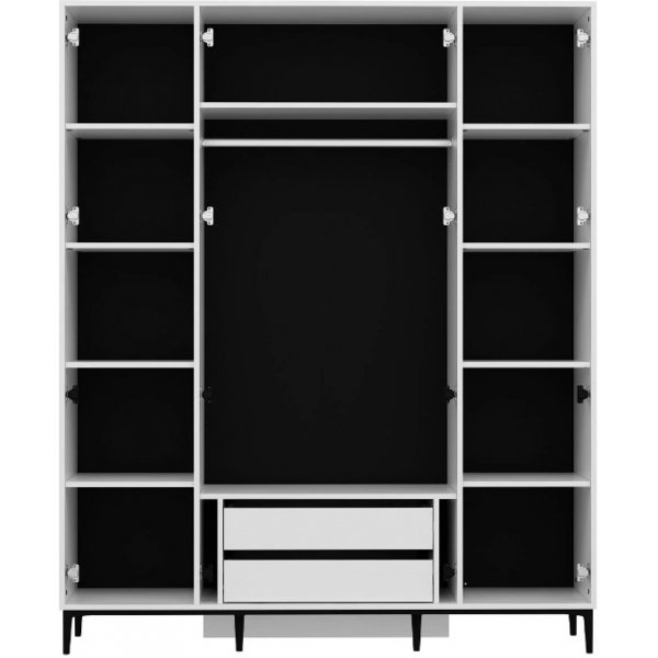 Elevate-Kleiderschrank 180 x 52 x 218 cm - Weiß