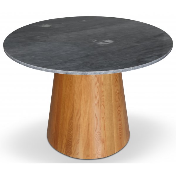 Batisse runder Esstisch Eiche geölt / Grauer Marmor Ø106 cm