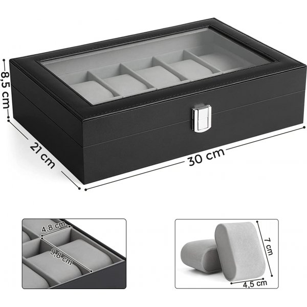 Epok Uhrenbox - Schwarz/Grau
