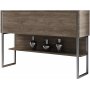 Lux Relieftisch 120 x 30 cm - Walnuss/Silber