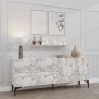 Stella Sideboard mit Wandregal - Carrara-Marmor