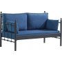 Lalas 2-Sitzer Outdoor-Sofa - Schwarz/Blau