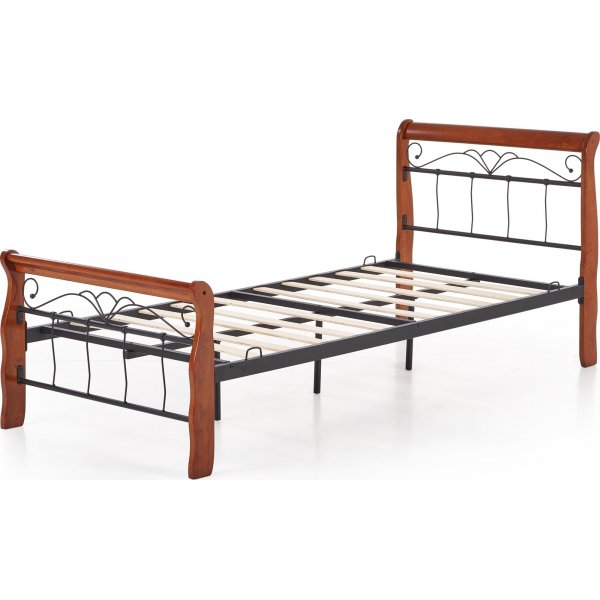 Bettrahmen Anika 90 cm - Kirsche antik/Schwarz