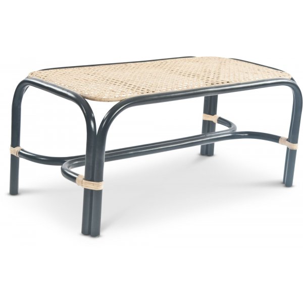 Couchtisch Marbella - Rattan/schwarz