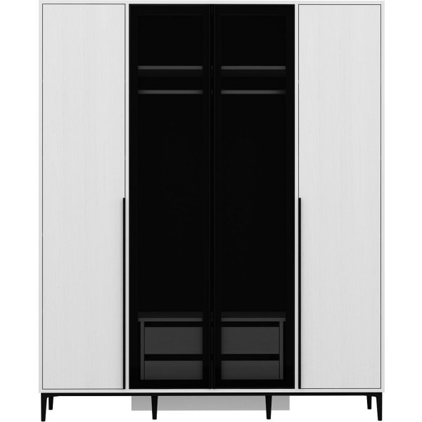 Elevate-Kleiderschrank 180 x 52 x 218 cm - Weiß