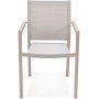 Urbanite-Essgruppe mit Esstisch 160 cm und 6 stapelbaren Esszimmerstühlen - Beige