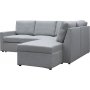Traumgraues Schlafsofa mit Stauraum und Ecksofa